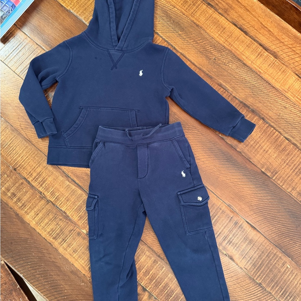 Ralph Lauren Navy boys Hoodie and Jogger Set